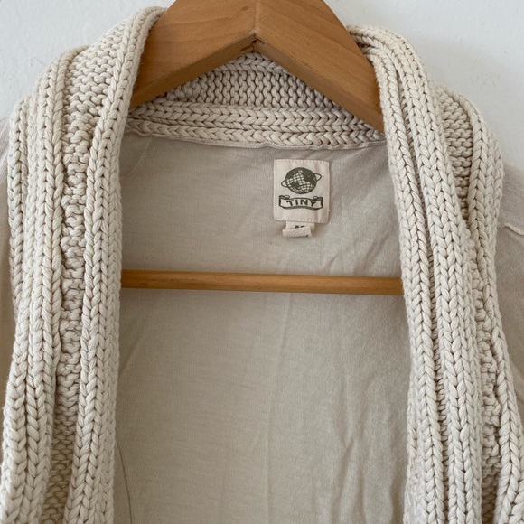 Anthropologie TINY Cream Cable Knit Cardigan - Picture 6 of 8